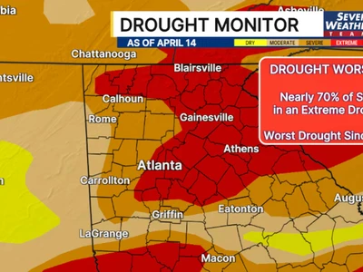 조지아 70% 극심한 가뭄...주말 기온 90도 넘어